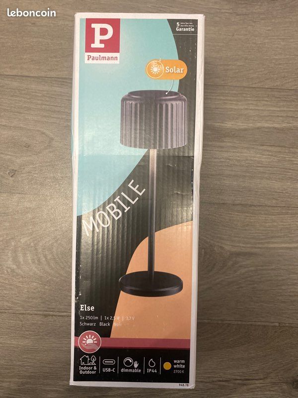 Lampe solaire à recharge USB, c’est Paulman (image 1)