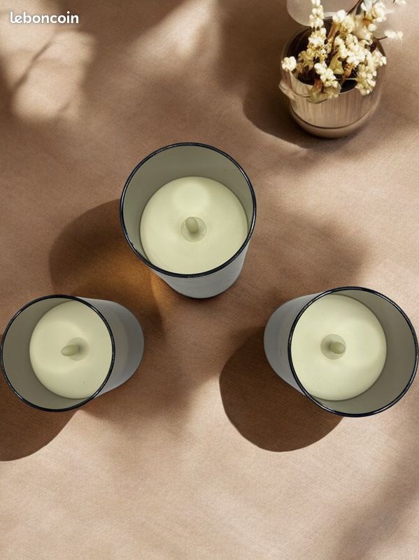 Lot de 3 bougies LED sans flamme – Ambiance romantique et sécurité assurée (image 2)