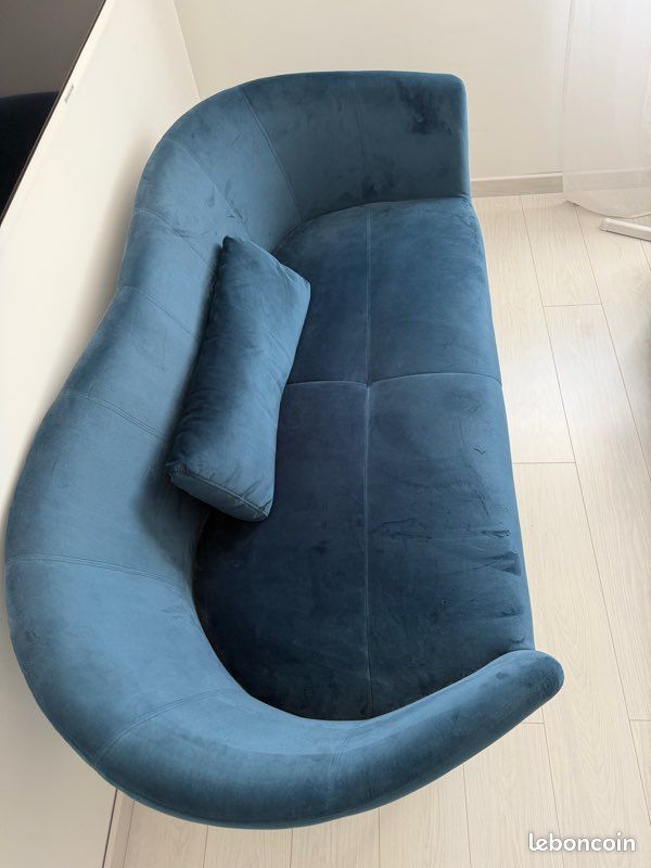 Banquette Maison du monde bleu canard (image 2)