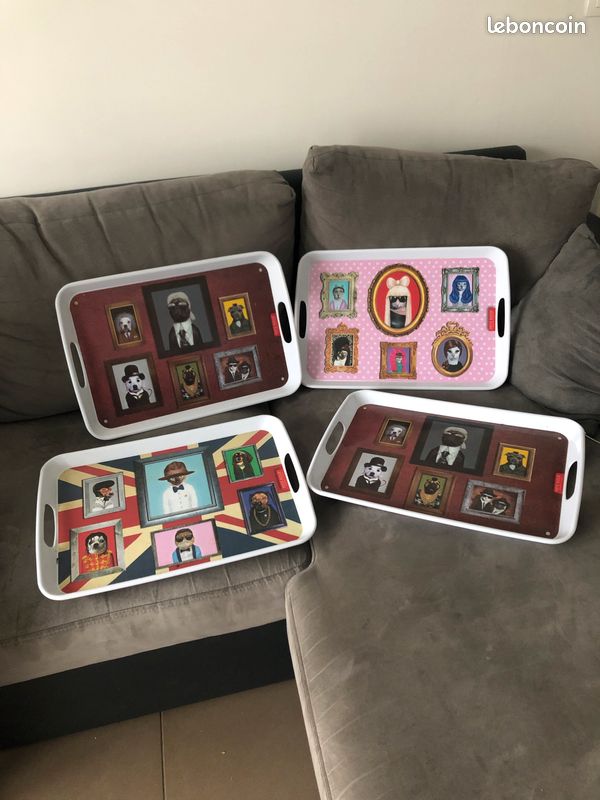 Lot de 4 plateaux (image 1)