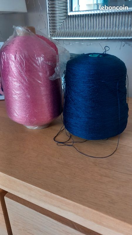 2 Bobines De Fil à Tricoter Versace - Laine, 2x330g, Made In Italy, Pour Ameublement