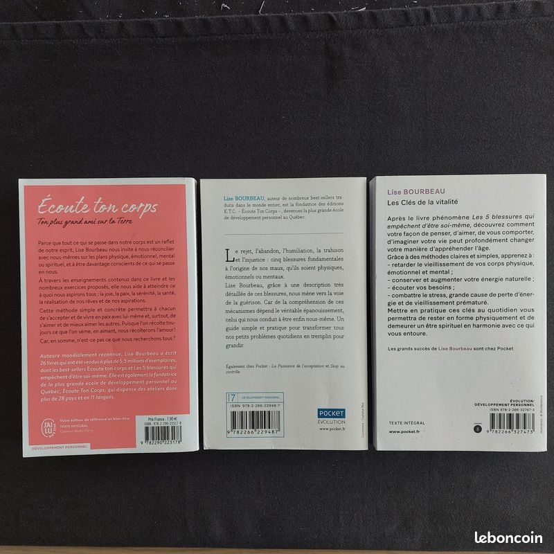 Lot de 3 livres : Écoute ton corps - Les 5 blessures qui s'empêcher d'être soi-même - les clefs de la vitalité (image 2)