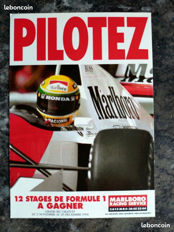 Carte Postale Ayrton Senna – Formule 1 – état Correct