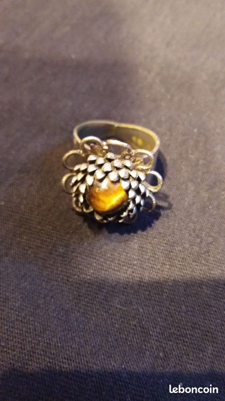 Bague oeil du trigre (règlable) (image 1)