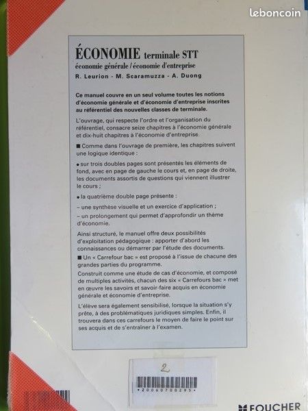 Economie générale - Terminale STT - Foucher (image 3)