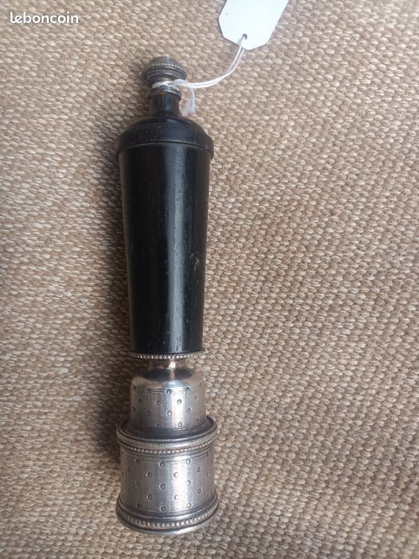 Ancien Manche à Gigot Et Louche à Sauce Dégraisse Maigre Métal Argenté Art Déco