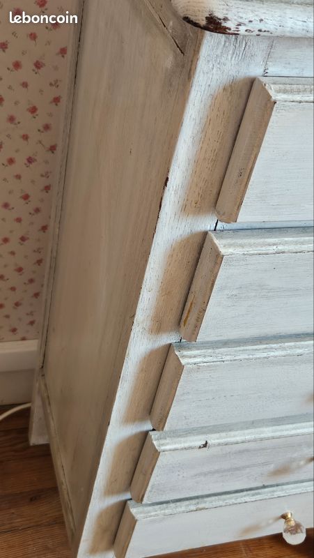 Commode en bois chiffonier 5 tiroirs ancienne (image 4)