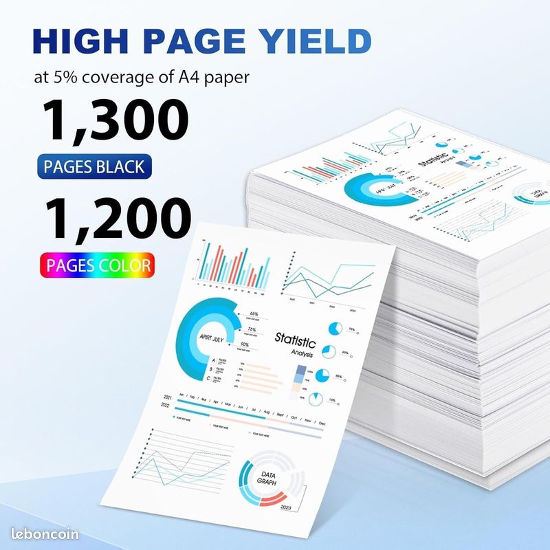 Cartouches Hp 219X 219A MFP 3302FDW Toner Avec Puce: 4-Pack Compatible Pour HP 219x 219a Pour Color G 1059445 Coloration Noir