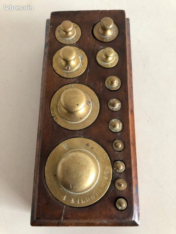 BOITE ANCIENNE DE poids laiton pour balance EUR 78,00 - PicClick FR