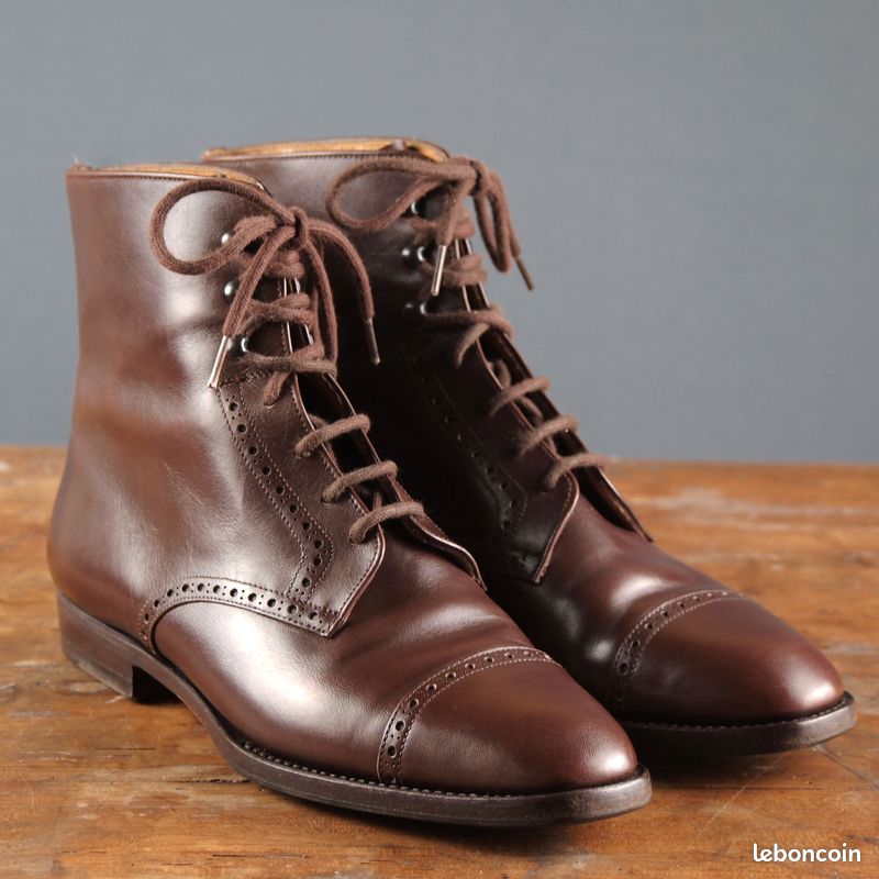 Bottes Church's Coalport Taille 40 - Lacets, Fourrure Intérieure, Cuir Noir - Neuf Avec Emballage