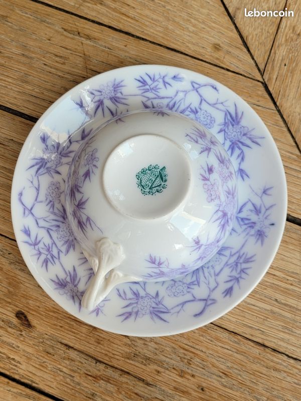 Tasse Sarreguemines Louis XV (réservée Tsvetanka) - Le Grenier d'Adèle