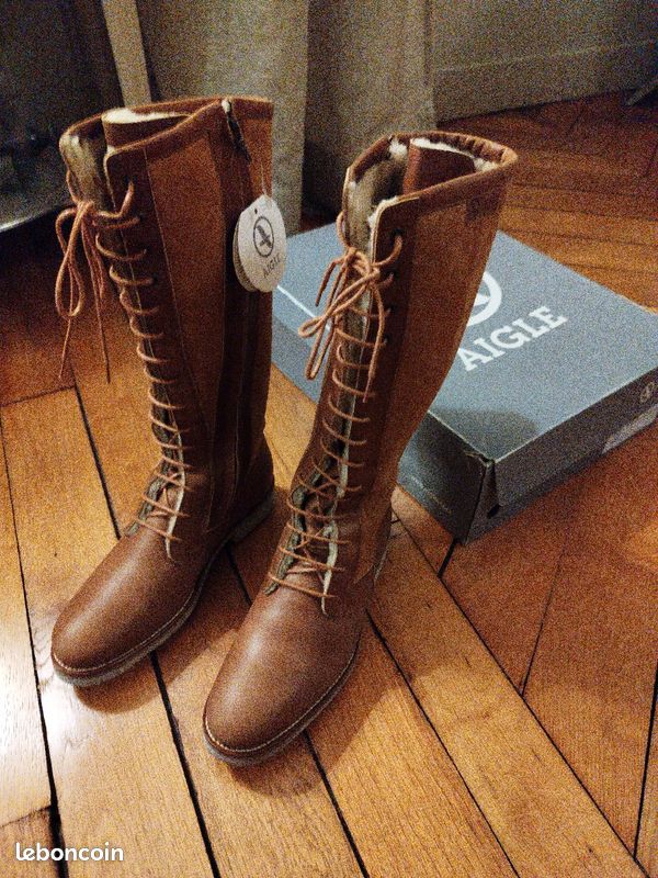 Chaussure Aigle Chaussures De Marche En Cuir Femme Chaussures De