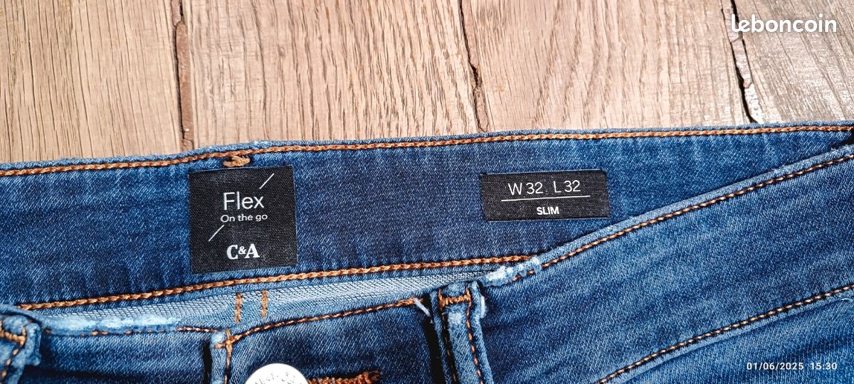 Jeans Homme Slim C&A W32L32 Vêtements