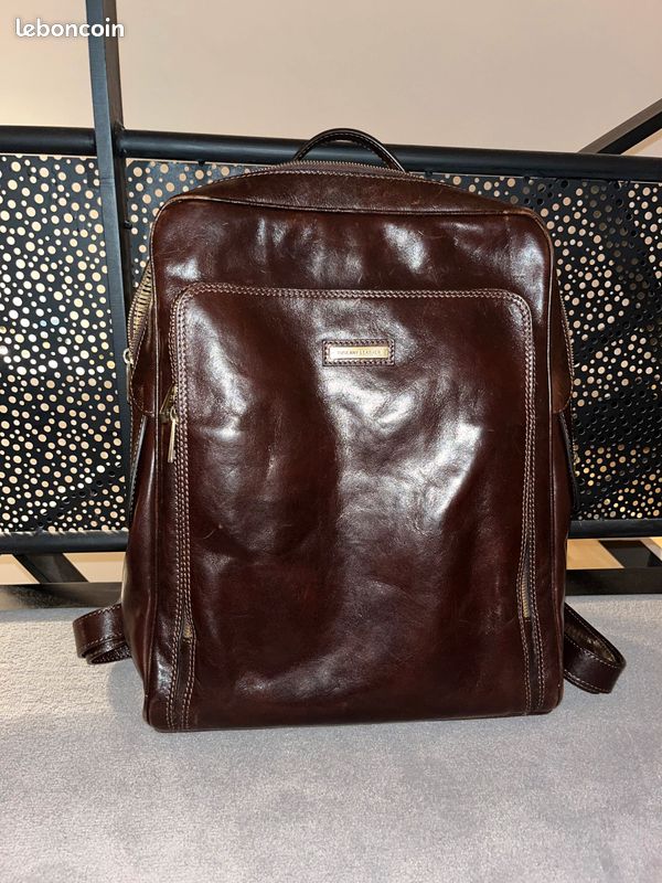 Sac à dos en Cuir Porte Ordinateur tannage végétal (image 3)