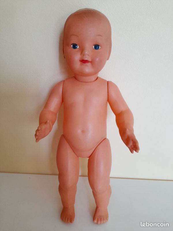 Baigneur Ancien Celluloïd Jackie – Yeux Riboulants – SNF – 45 Cm – France