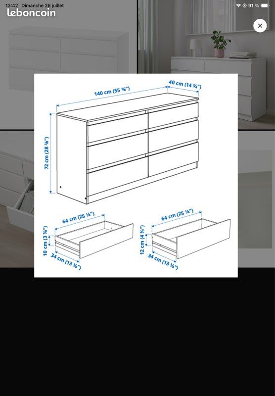 Commode MALM (image 3)
