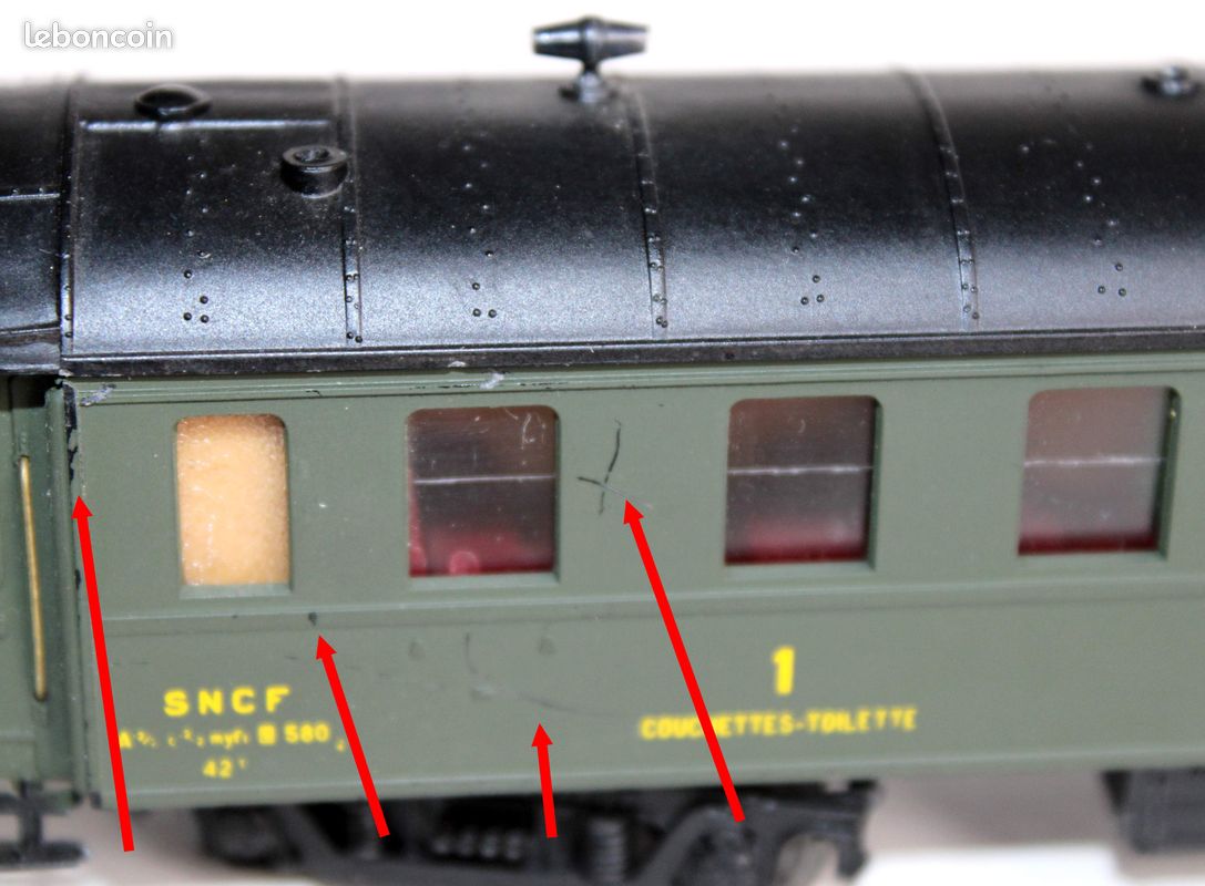RARE FRANCE TRAINS HO 277 VOITURE VOYAGEUR