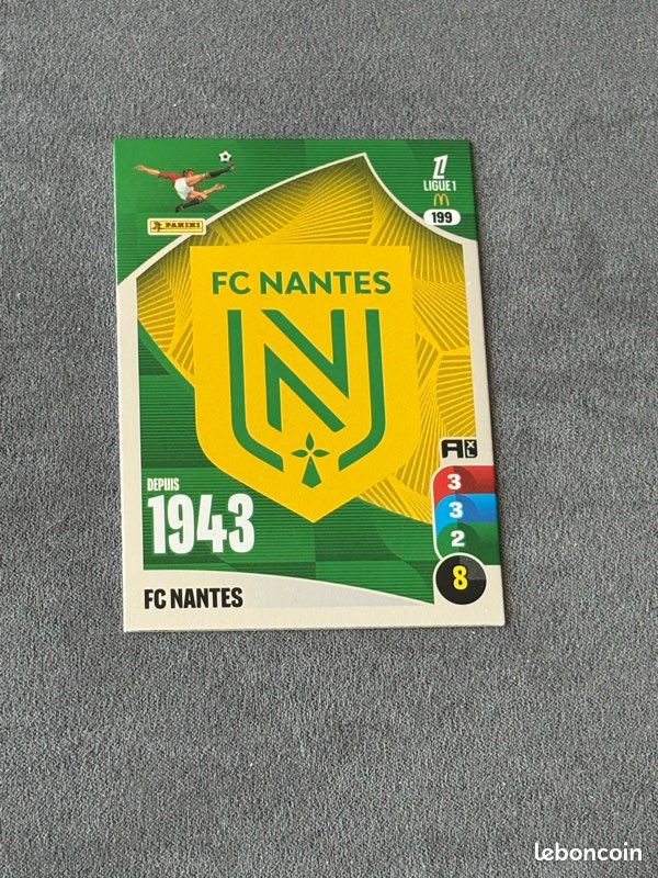 PANINI FOOT 2023 LIGUE 1 - lot 16 FC Nantes SC N° 282 à 301 complet EUR