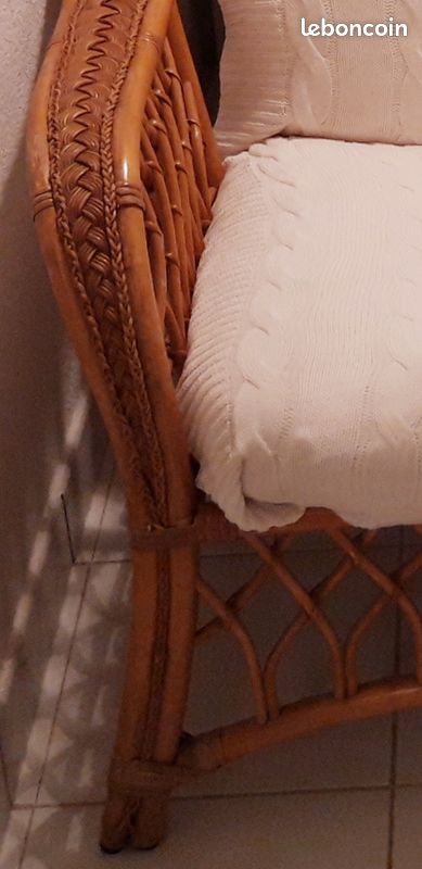 Banquette en osier • TBE (image 2)
