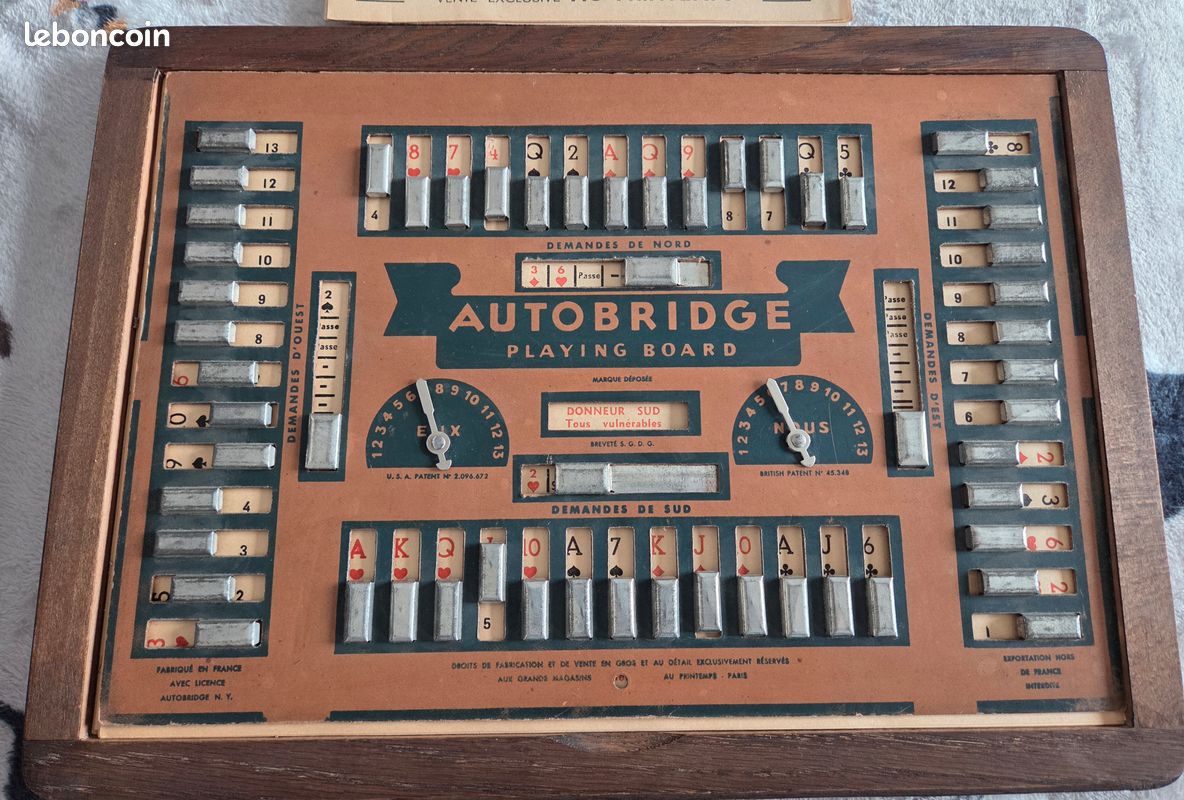 Ancien AutoBridge jeu solo de Brigde Le Printemps Années 40/50 (image 3)