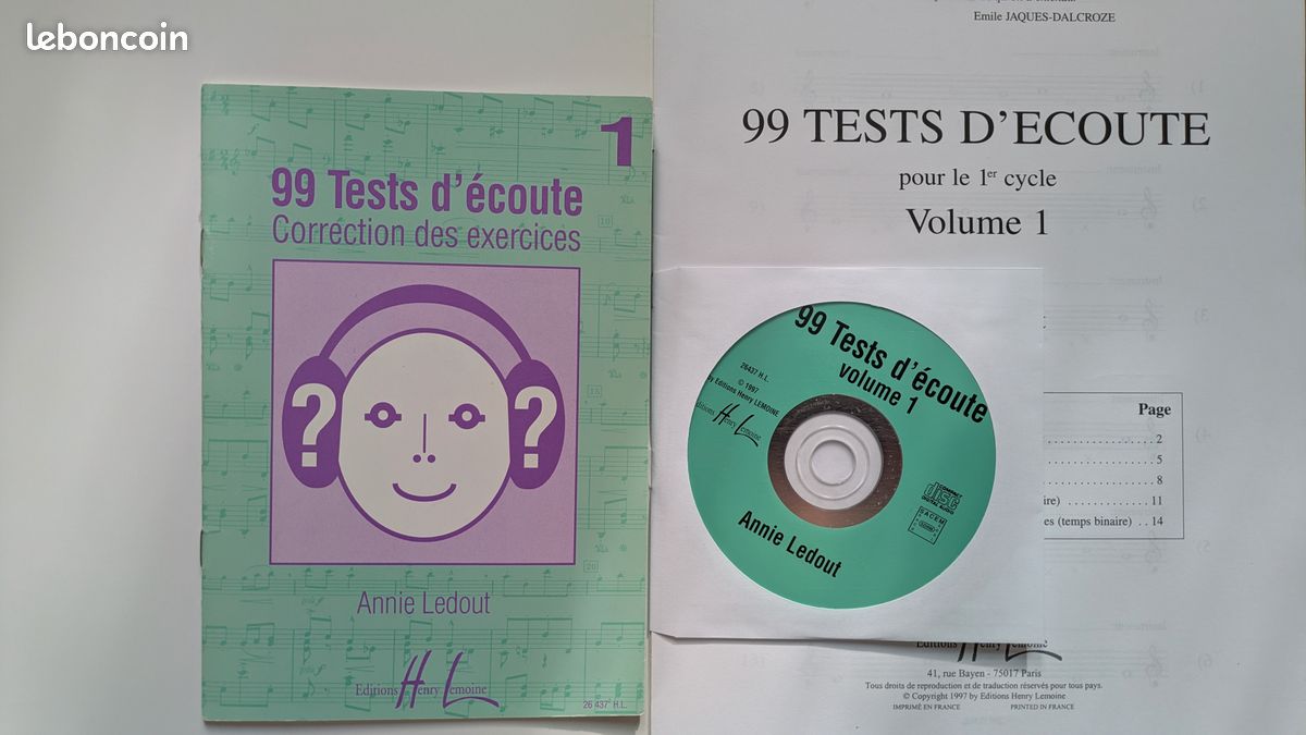 99 tests d'écoute vol 1 Cd inclus + correction, Ledout (image 2)