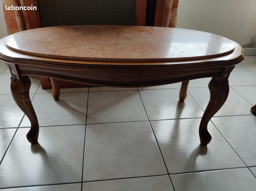 Table basse de salon dessus marbre (image 2)