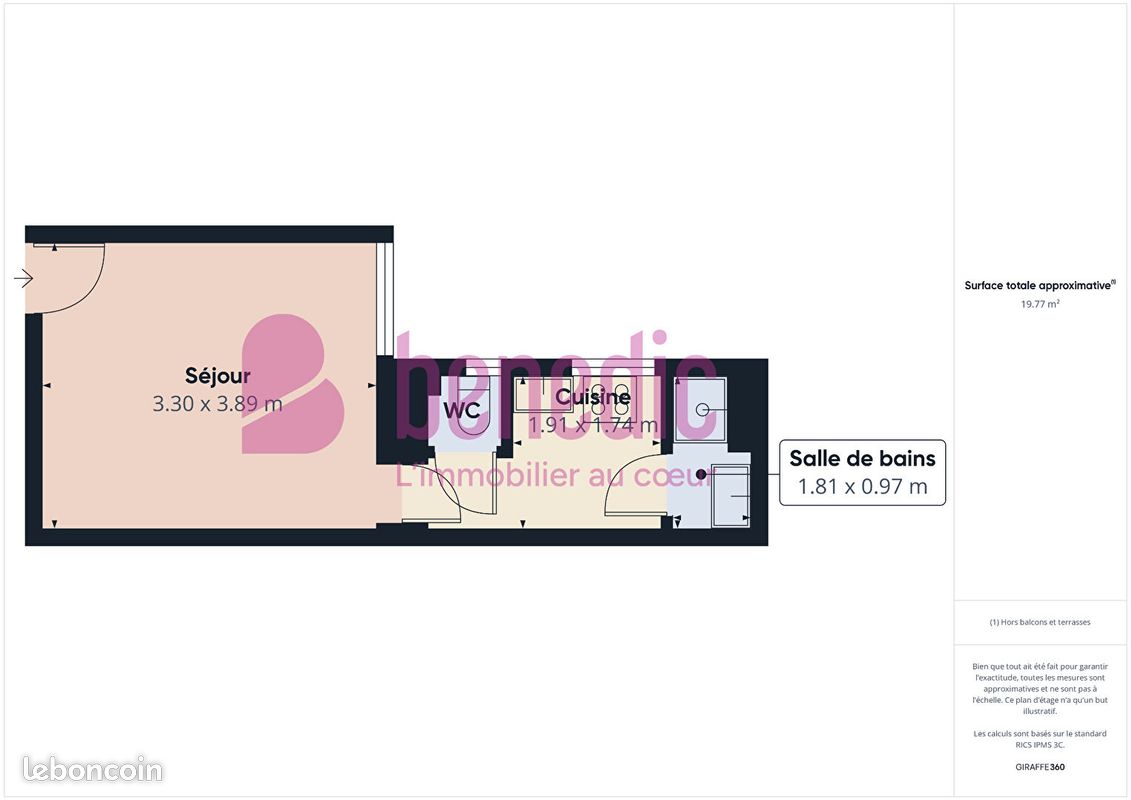 Appartement a louer nancy - 1 pièce(s) - 19 m2 - Surfyn