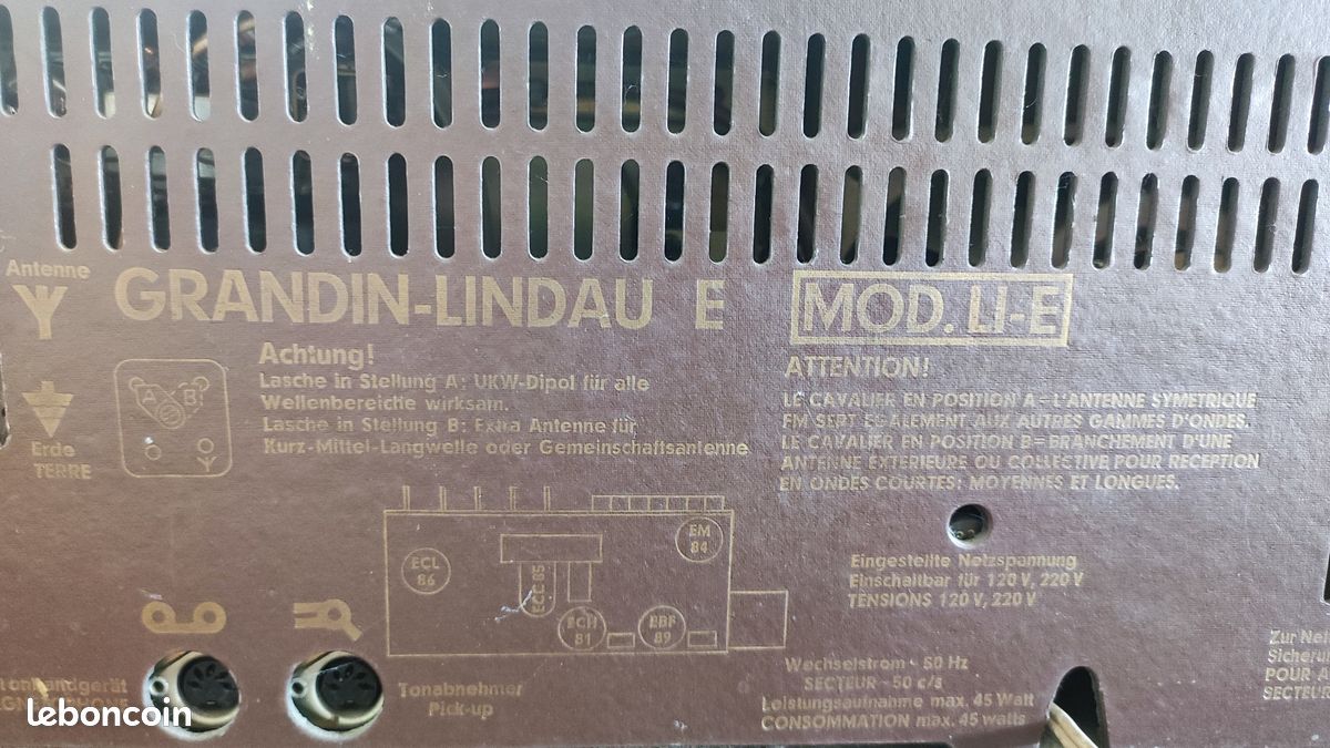 Poste radio vintage Grandin Lindau – Années 60/70 (image 5)