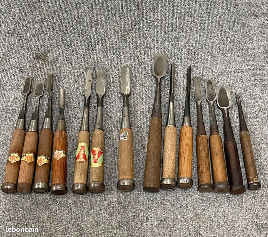 Lot De 9 Truelles En Plâtre Vintage – Style Japonais, Acier, Multicolore