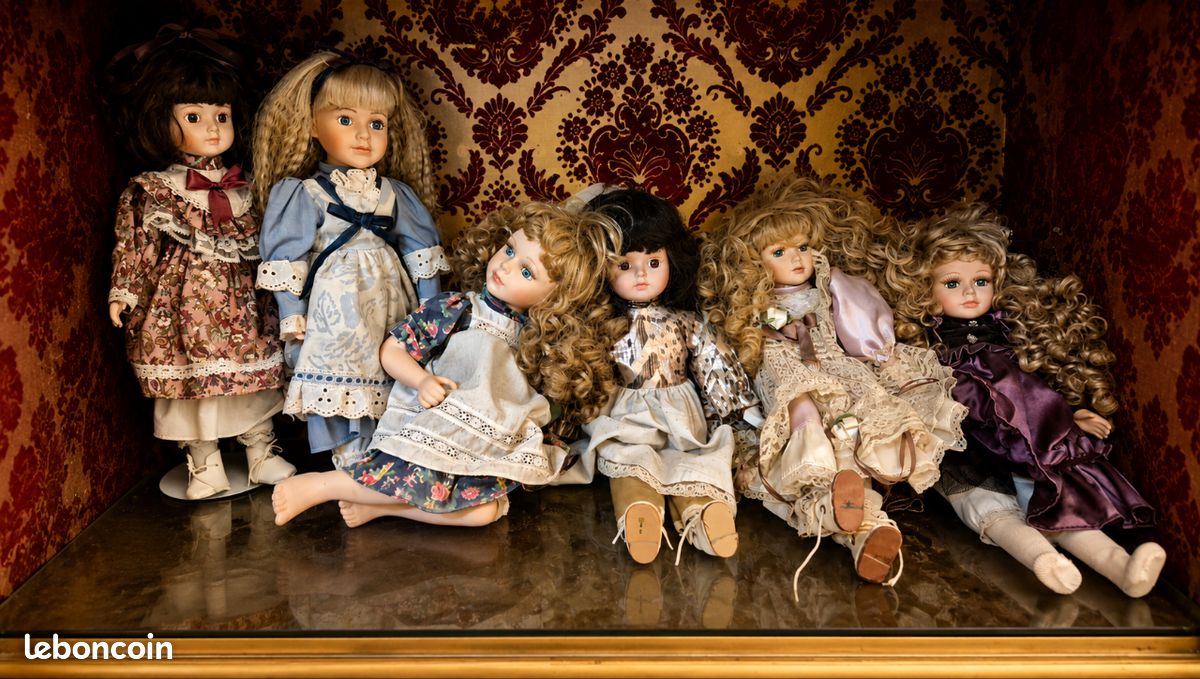 Lot environ 50 poupées en porcelaine décoratives – différentes tailles – bon état (image 5)