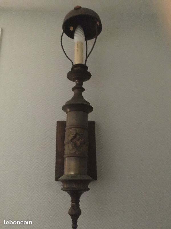 Applique et suspension ancienne laiton bronze (image 8)