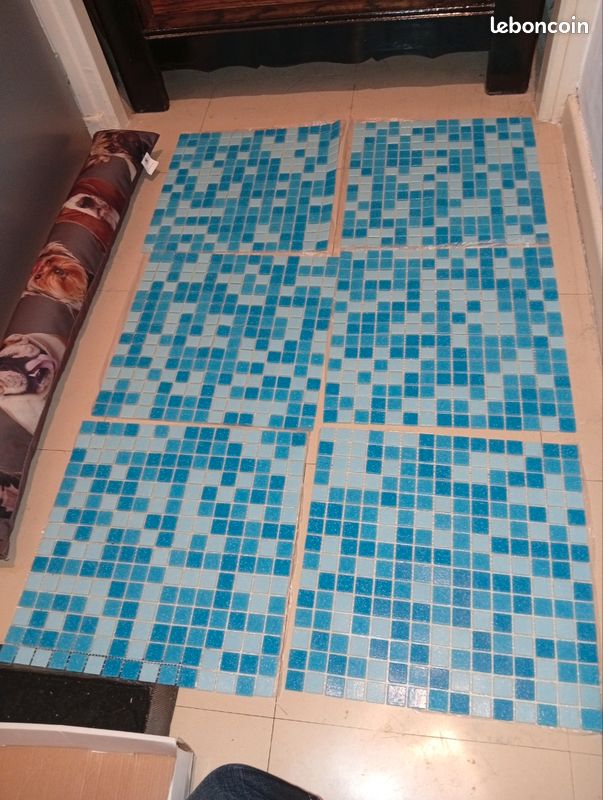Mosaïque bleue carrelage (image 1)