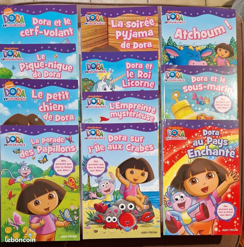 Lot de 11 livres Dora l'exploratrice, collection Albin Michel, MES PREMIERS PAS VERS LA LECTURE AVEC DORA (image 1)