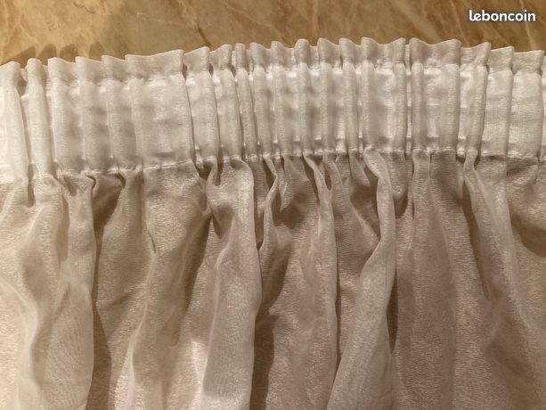 Paire de rideaux blanc (l260 h260) (image 1)