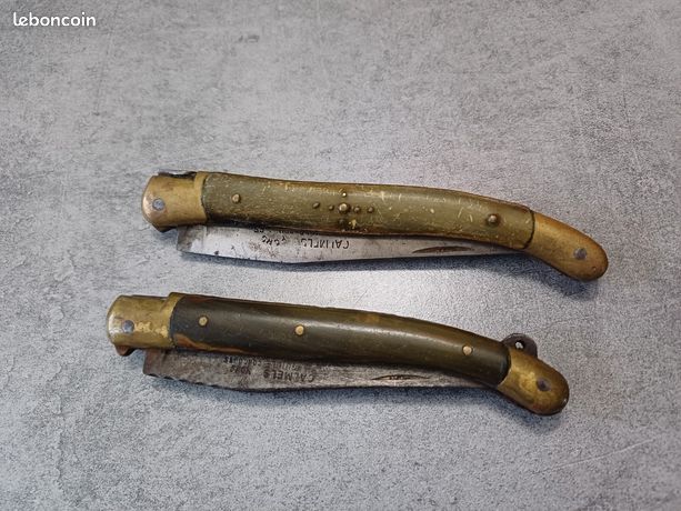 Couteau Laguiole Calmels Hors Concours - Manche Corne - Tire-bouchon - 1900-1940