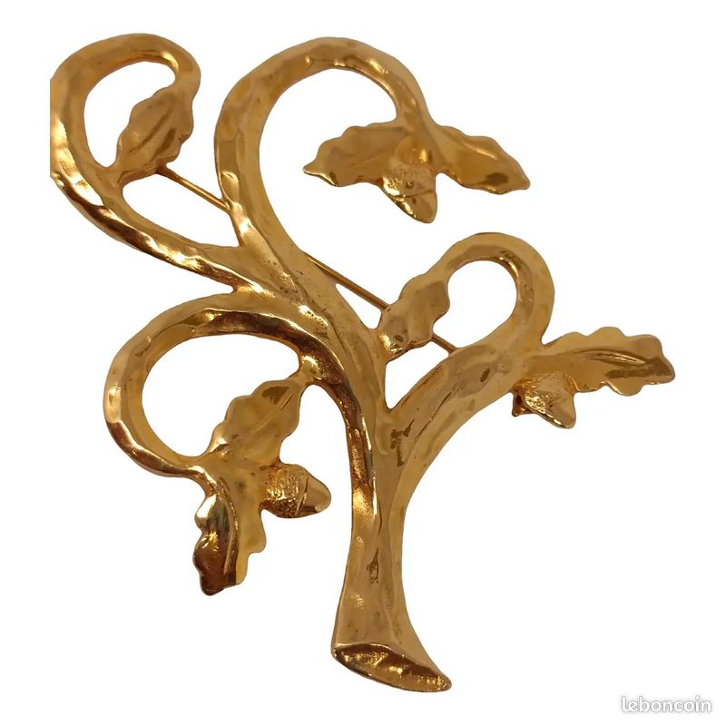 Broche Inès De La Fressange Dorée - Signée, Occasion, Superbe Pièce De Fantaisie