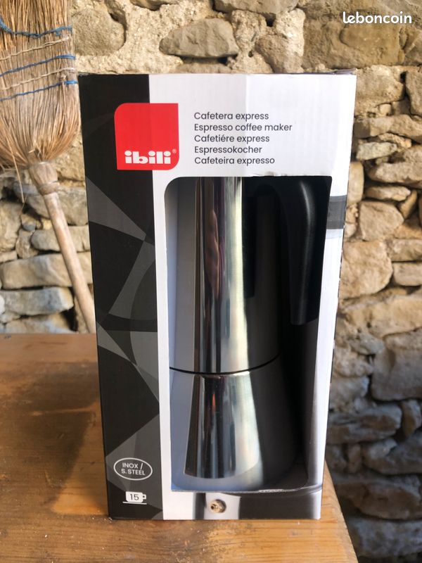 Cafetière Express IBILI Elba 12 Tasses 600ml - Fonte D'Aluminium Premium Avec Base Inox Pour Induction