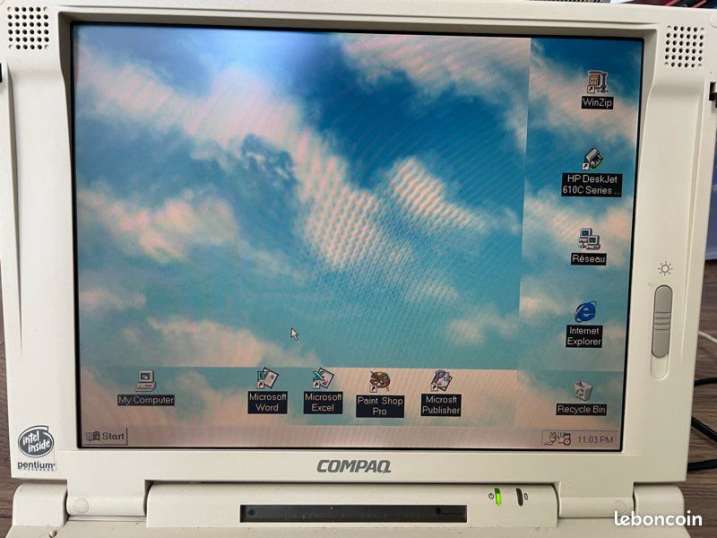 Compaq LTE 5000 Vintage laptop Pentium 75 24 MB RAM - Fully working