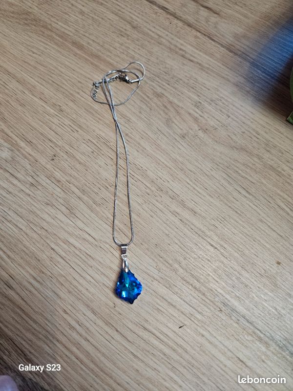 Grossiste Collier arc émail noir gris blanc