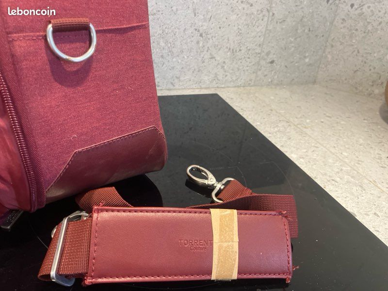 Sac Vanity neuf torrente couture bordeaux grande capacité (image 6)