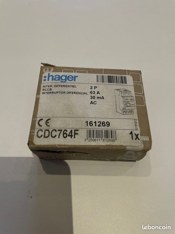 Inter différentiel 2P 63A 30 mA AC (image 1)