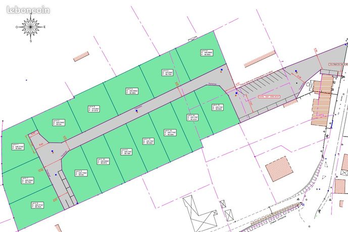 Terrain viabilisé 430m² POIROUX