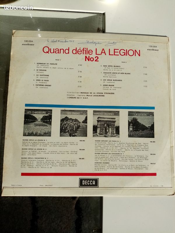 Lot De 2 Figurines En Plomb Hiriart - Légion étrangère - Musique - 6 Pièces Au Total