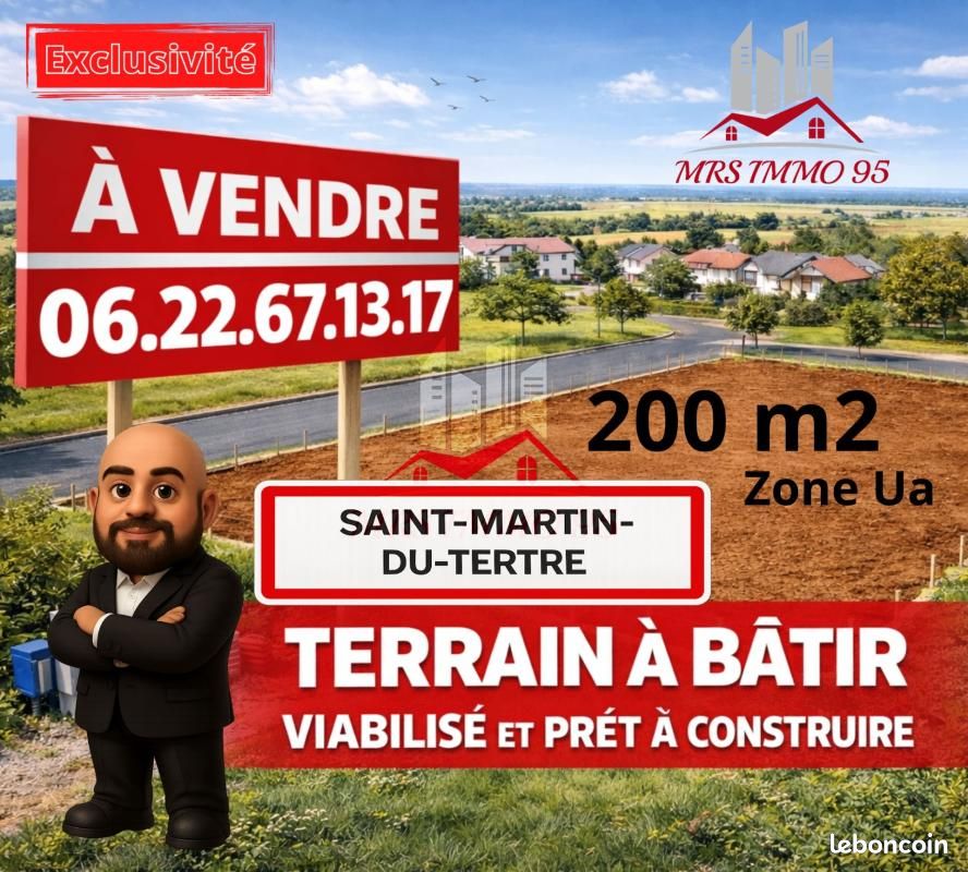 Terrain 200 m² Saint Martin Du Tertre · à Saint-Martin-du-Tertre · 115 000 €