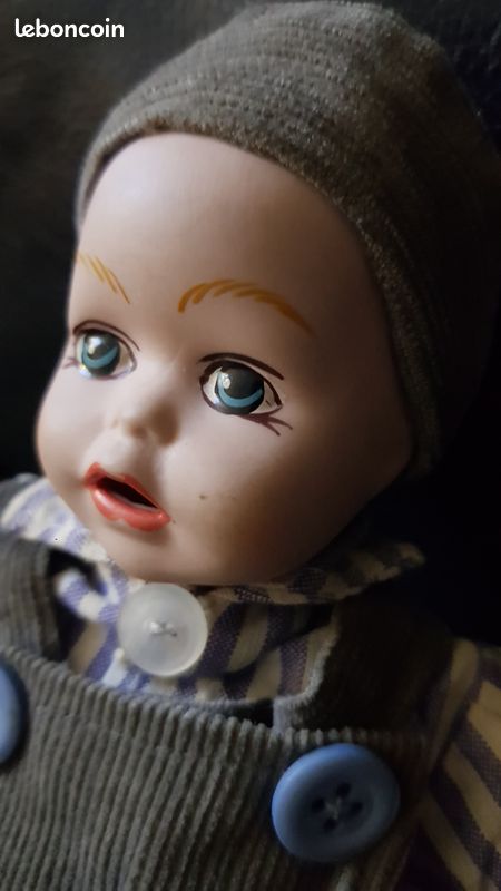 Ancienne Poupée Bouche ouverte Tête Porcelaine Taille 62,5cm t. 12