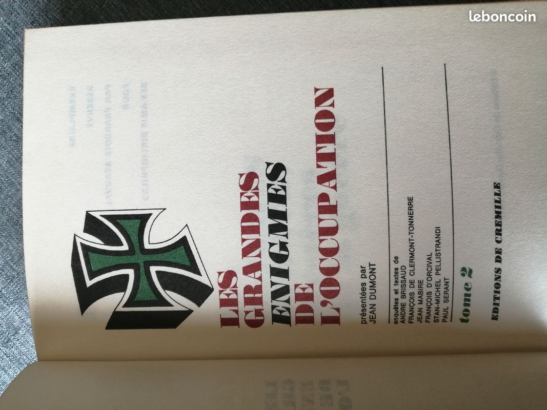 1 collection neuve de 3 tomes sur les grandes énigmes de l'occupation allemande en France de 1940 à 1944 (image 4)