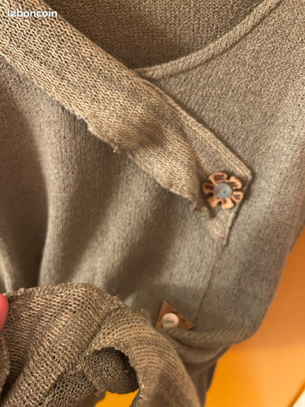 Pull manches courtes vert kaki (image 13)