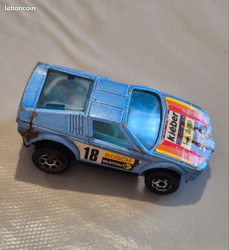 Jouet Majorette BMW Turbo Bleu - Miniature Vintage De Collection - État D'occasion