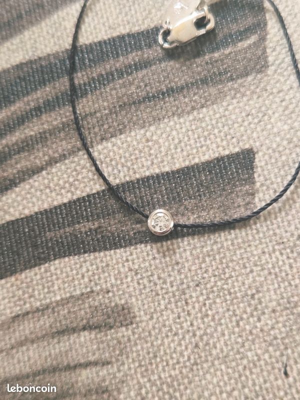 Redline bracelet or 750 fil noir diamant Montres Bijoux