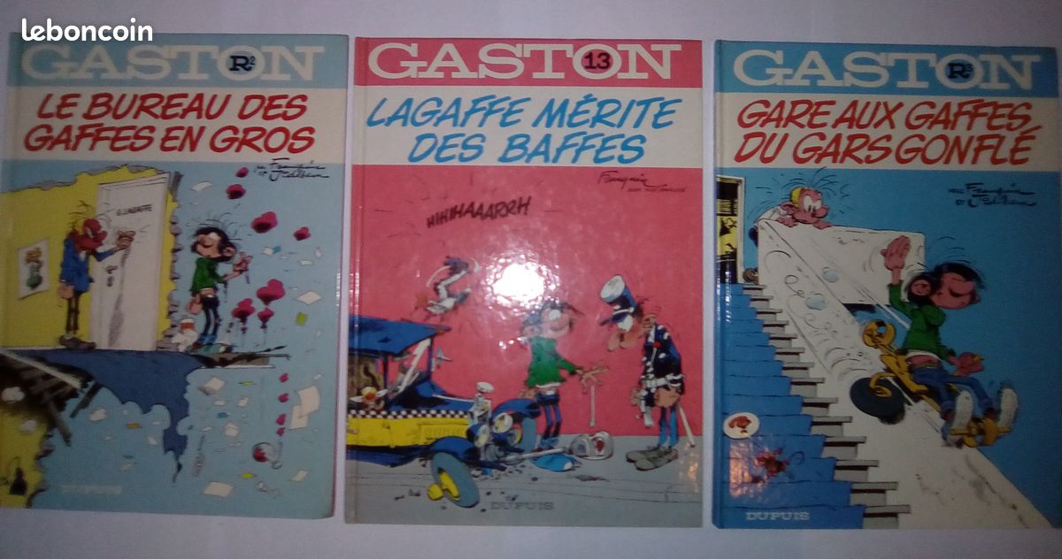 Gaston - Lagaffe - Lot de 3 BD - fauf68 (image 1)